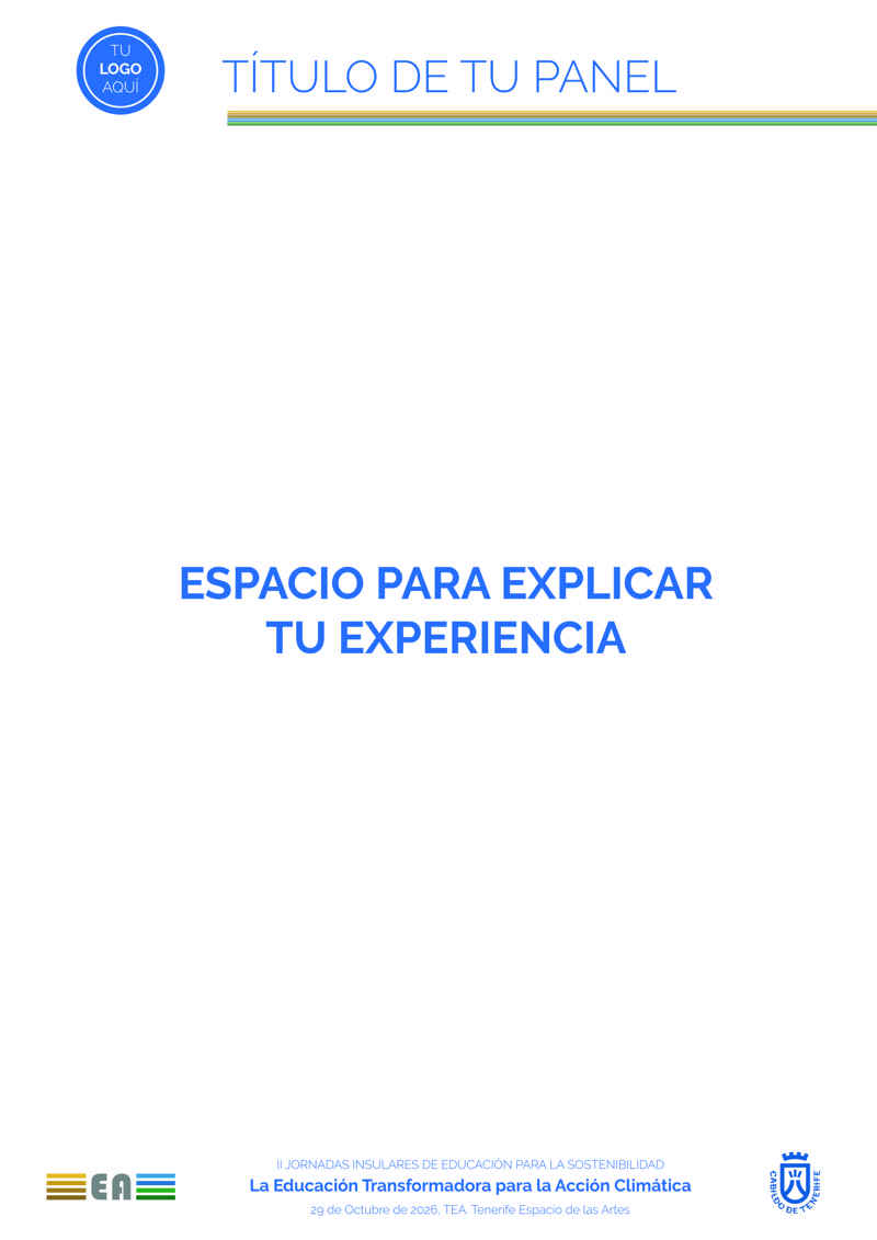 Ejemplo de maquetación del panel en A0 vertical